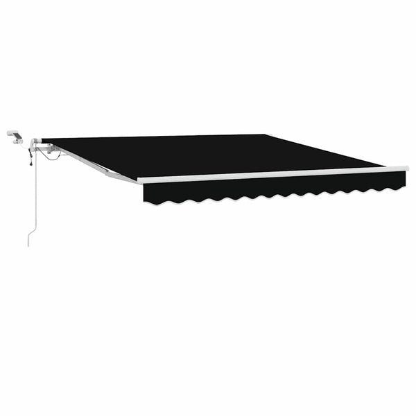 Vedettävä markiisi Musta 350 x 250 cm Polyesteri