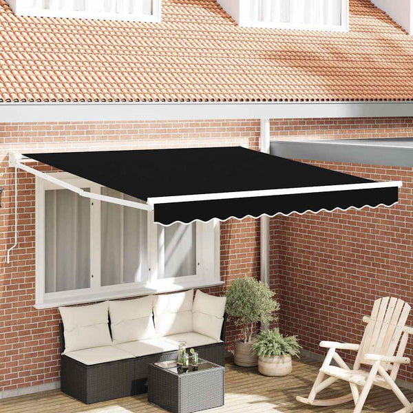 Vedettävä markiisi Musta 350 x 250 cm