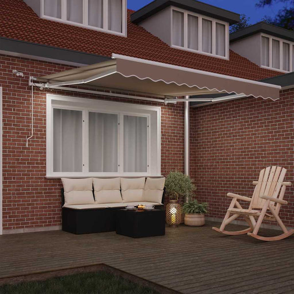 Vedettävä markiisi Beige 350 x 250 cm Polyesteri