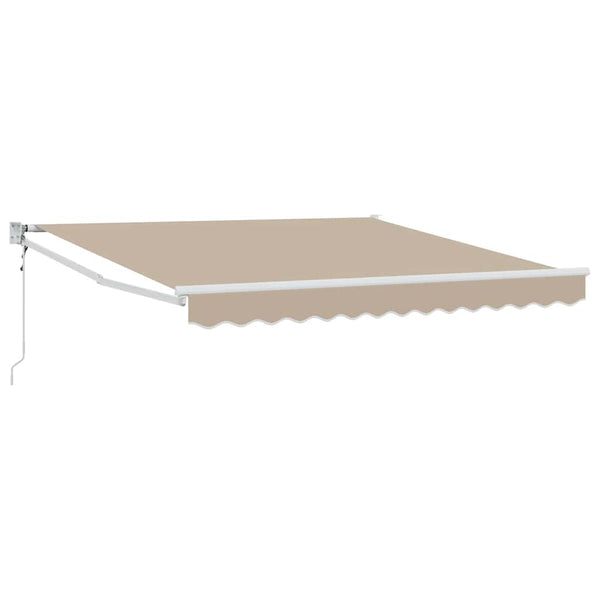Vedettävä markiisi Beige 350 x 250 cm Polyesteri ja metalli