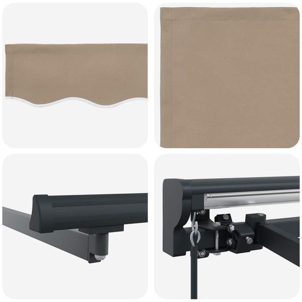 Aurinkovarjon runko Beige 350 x 250 cm