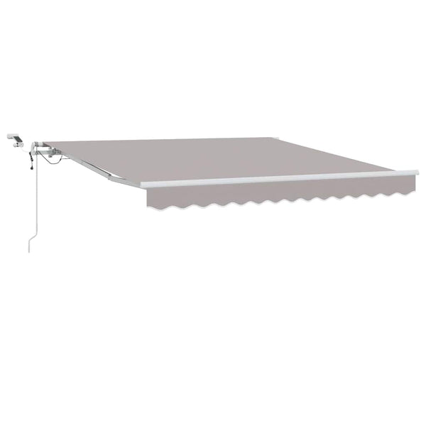 Vedettävä markiisi Vaaleanharmaa 350 x 250 cm Polyesteri