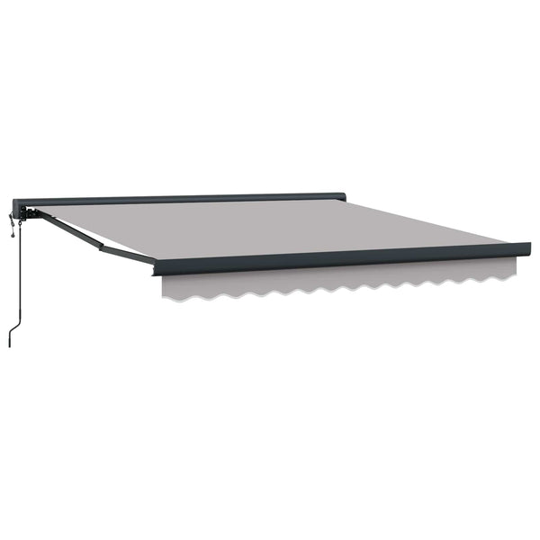 Vedettävä markiisi Vaaleanharmaa 350 x 250 x 165 cm