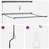 Aurinkovarjon runko Keltainen ja valkoinen 400 × 300 cm