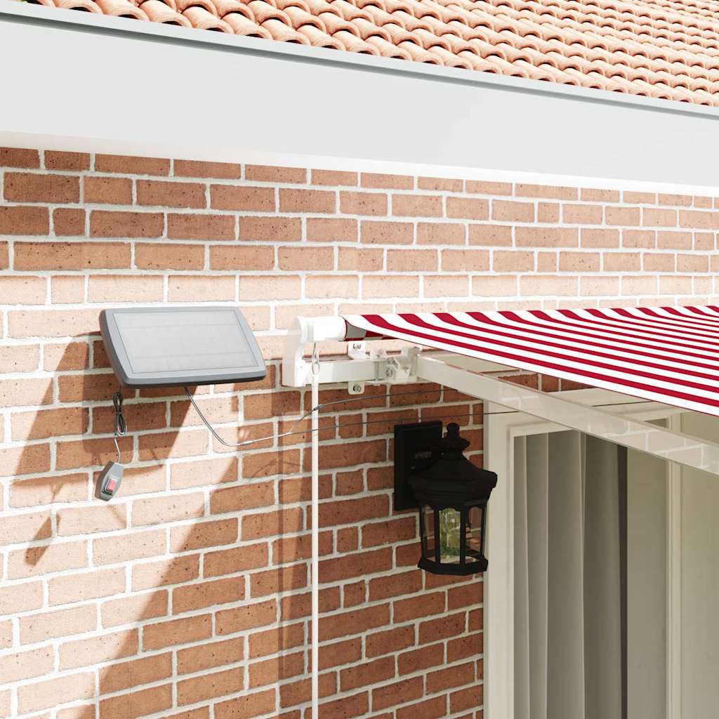 Käsikäyttöinen markiisi aurinkokenno-LED-valolla 4 x 3 m