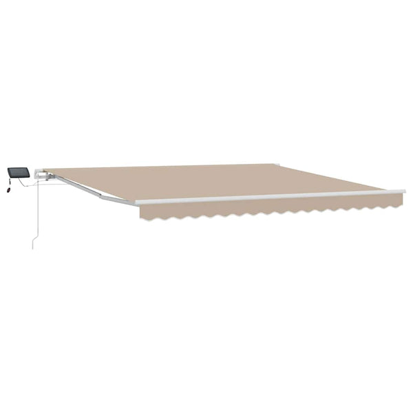 Vedettävä markiisi Beige 400 × 300 cm Kangas ja alumiini