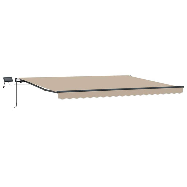 Vedettävä markiisi Beige 400 × 350 cm Kangas ja alumiini