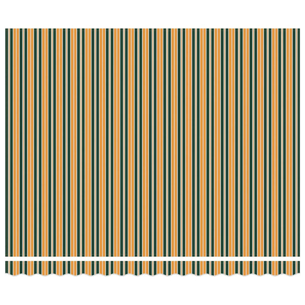 Vedettävä markiisi Vihreä ja valkoinen 400 x 350 x 165 cm