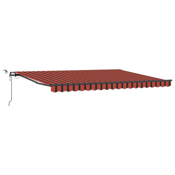 Vedettävä markiisi Oranssi ja ruskea 450 × 300 cm Polyesteri