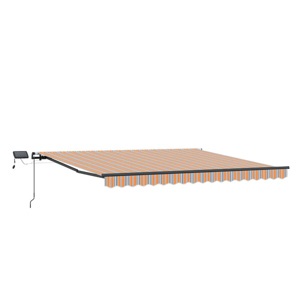 Vedettävä markiisi Monivärinen 450 × 350 cm Kangas ja alumiini