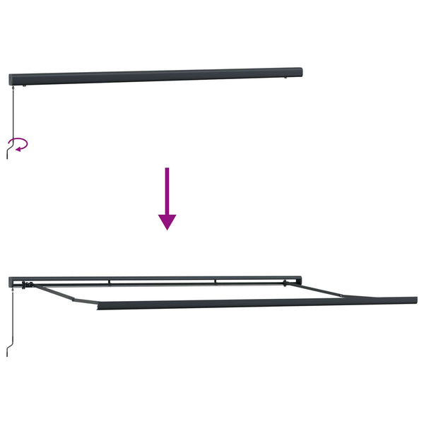 Vedettävä markiisi Keltainen ja oranssi 500 × 300 cm