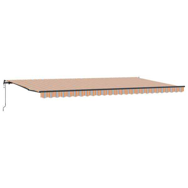 Vedettävä markiisi Monivärinen 600 × 300 cm Kangas ja alumiini