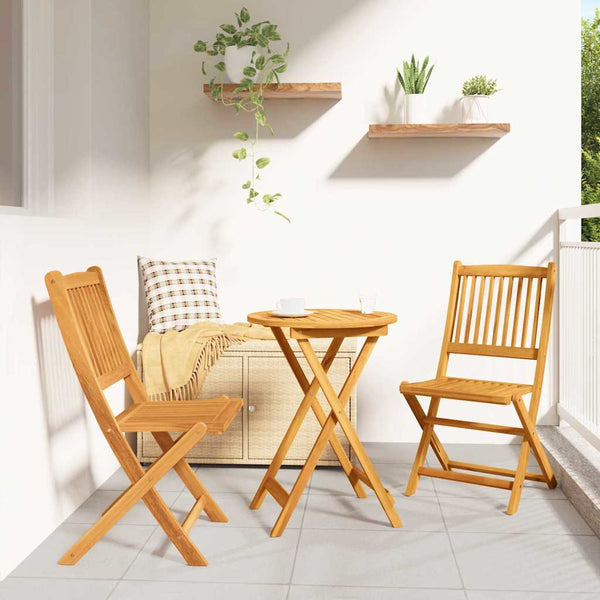Puutarhan 3 osan Ruskea Bistro Set Tiheä akasiapuu