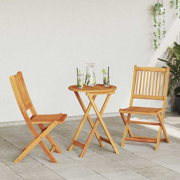 Puutarhan 3 osan Ruskea Bistro Set Tiheä akasiapuu