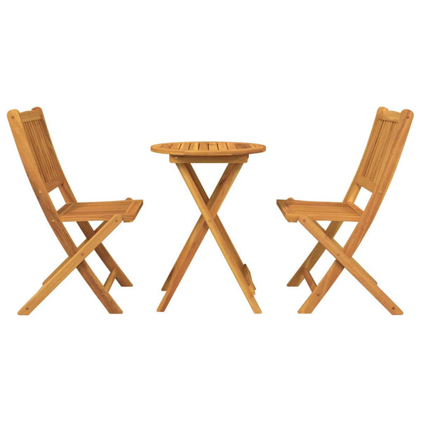 Puutarhan 3 osan Ruskea Bistro Set Tiheä akasiapuu