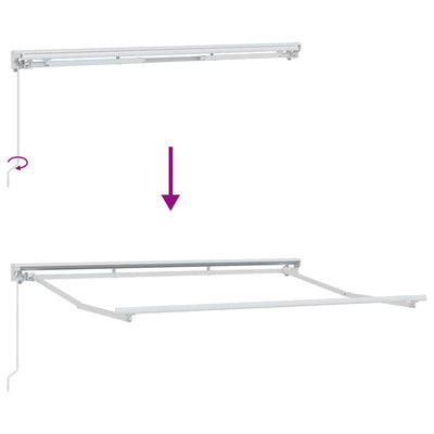 Aurinkovarjon runko Valkoinen 3 x 2 m