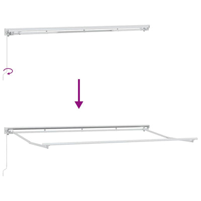 Aurinkovarjon runko Valkoinen 4 x 2 m