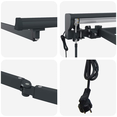 Aurinkovarjon runko Antrasiitti 4 × 3 m