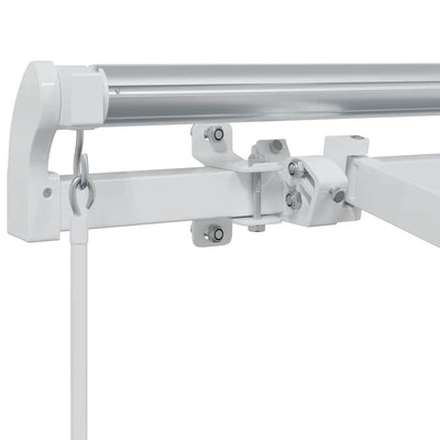 Aurinkovarjon runko Valkoinen 4 x 2 m Metalli