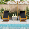 Ruskea rantatuoli Hadassah 61,5x123x82cm (2 pcs akaasiapuu)