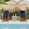 Ruskea rantatuoli Oprit 61,5x123x82cm (2 pcs, akaasiapuu)