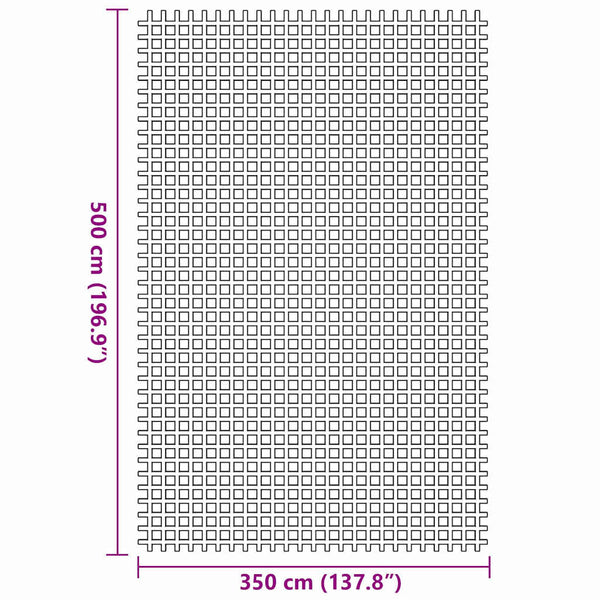 Telttamatto Antrasiitti 500 × 350 cm Polyesteri