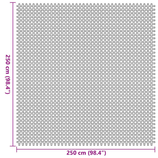 Telttamatto Sininen 250 x 250 cm Polyesteri