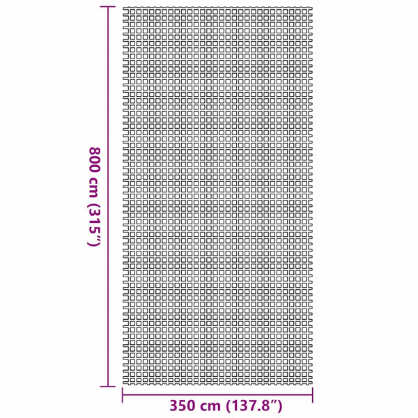 Telttamatto Vihreä 800 x 350 cm Polyesteri