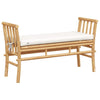 Puutarhapenkki 2 -Seater 110 x 38 x 65 cm Bambu Ruskea