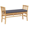 Puutarhapenkki 2 -Seater 110 x 38 x 65 cm Bambu Ruskea