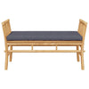 Puutarhapenkki 2 -Seater 110 x 38 x 65 cm Bambu Ruskea