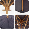 Puutarhavarjo Tummanharmaa 150 x 150 x 210 cm Bambu
