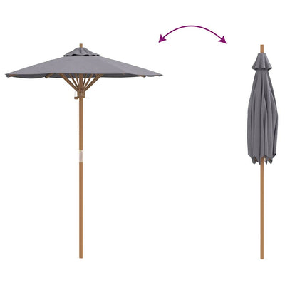 Puutarhavarjo Tummanharmaa 150 x 150 x 210 cm Bambu