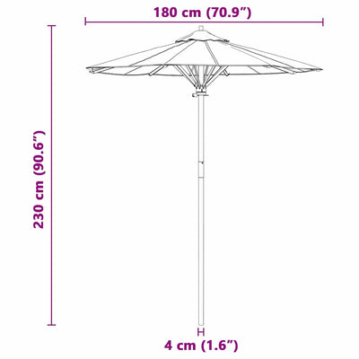 Tummanharmaa puutarhavarjo Francisca 180x180x230cm (bambu)