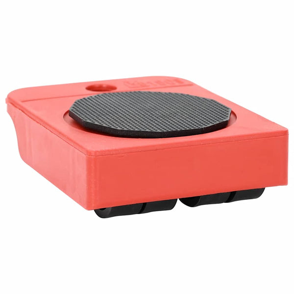 Huonekalurullat 8 kpl nostimilla punainen 9,8x7,5x3 cm 150 kg