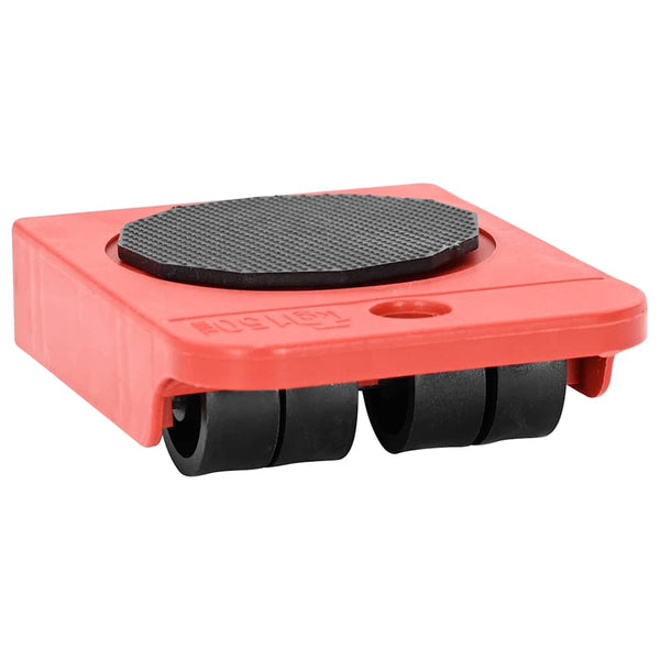 Huonekalurullat 8 kpl nostimilla punainen 9,8x7,5x3 cm 150 kg