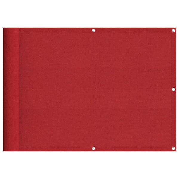 Parvekkeen sermi punainen 75x700 cm 100 % polyesteri Oxford