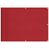 Parvekkeen sermi punainen 75x800 cm 100 % polyesteri Oxford