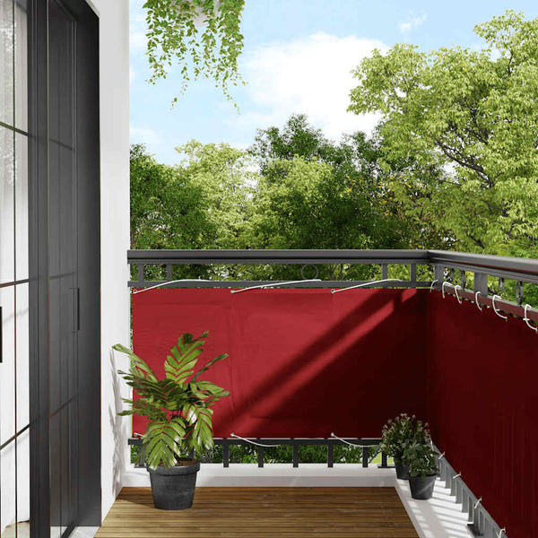 Parvekkeen sermi punainen 75x1000 cm 100 % polyesteri Oxford