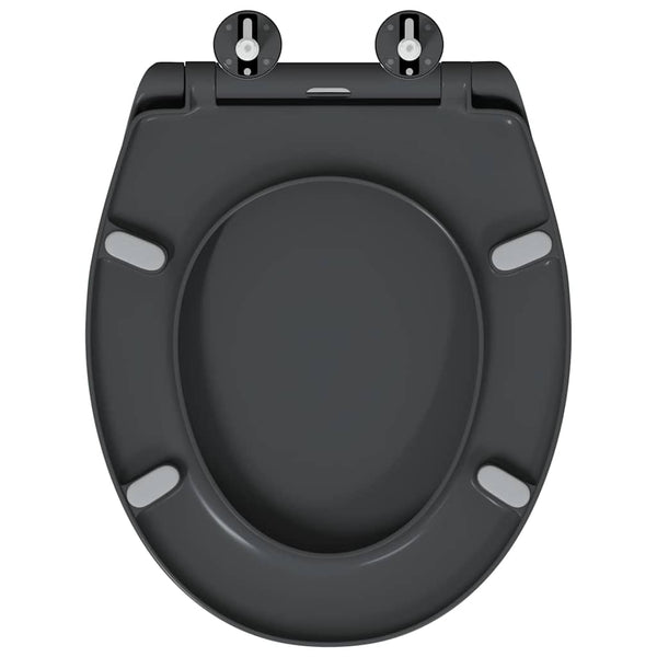 WC-istuin Antrasiitti 47 x 37 x 4 cm Duroplast
