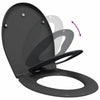 WC-istuin Antrasiitti 47 x 37 x 4 cm Duroplast