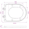 WC-istuin Antrasiitti 49 x 36 x 4 cm Duroplast