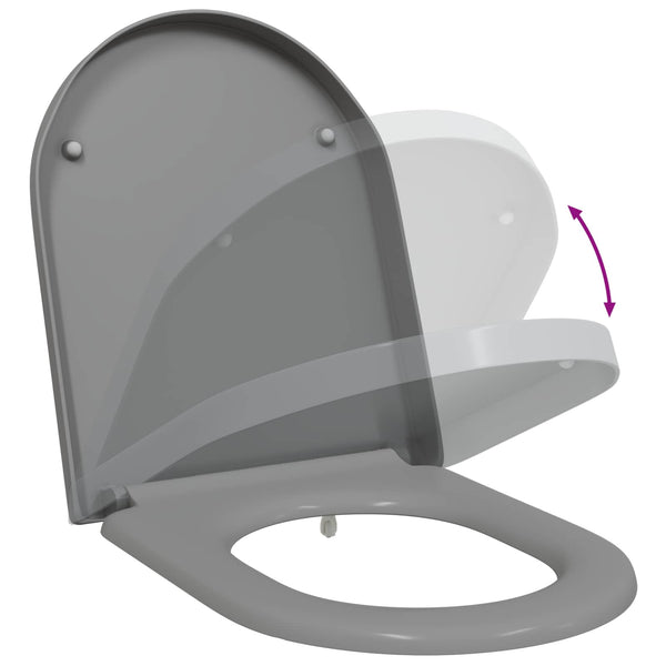 WC-istuin Harmaa 49 x 36 x 4 cm Duroplast