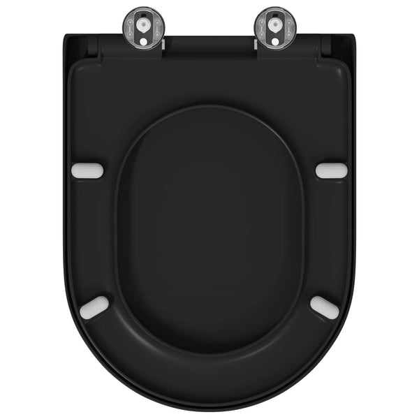 WC-istuin Musta 49 x 36 x 4 cm Duroplast