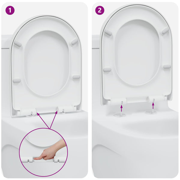 WC-istuin Valkoinen 49 x 36 x 4 cm Duroplast