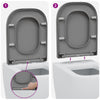 WC-istuin Harmaa 47,5 x 35 x 3,6 cm Duroplast