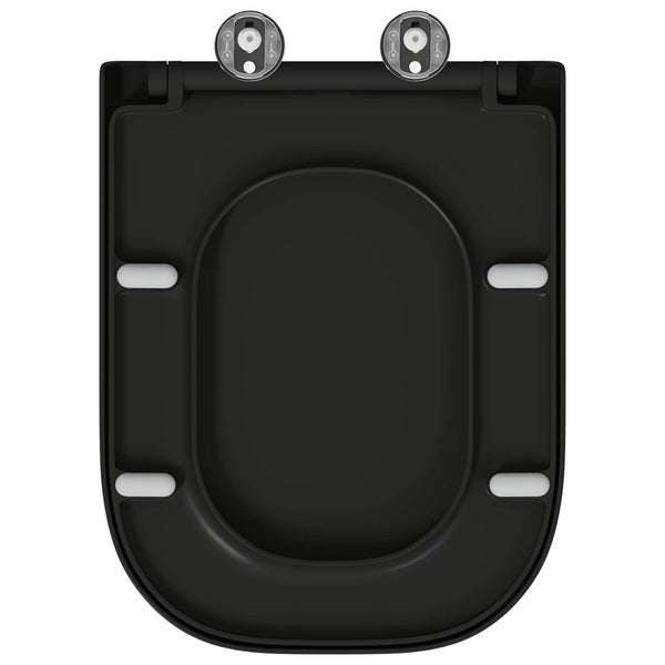 WC-istuin Musta 47,5 x 35 x 3,6 cm Duroplast