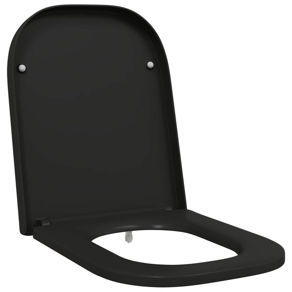 WC-istuin Musta 47,5 x 35 x 3,6 cm Duroplast