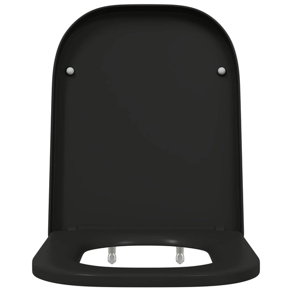 WC-istuin Musta 47,5 x 35 x 3,6 cm Duroplast