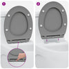 WC-istuin Harmaa 45,5 x 37,5 x 3,8 cm Duroplast